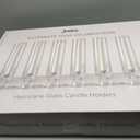 6 Pack Glass Hurricane Candle Holders 12" Open Ended Candlestick Tubes