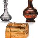 Leinuosen 3 Pcs Wooden Wisemen Gifts Set Flat Gold Frankincense and Myrrh Christmas Stage Props Decoration Nativity Costume Pageant Props Christmas Apparel Accessories(Classic)