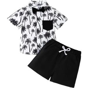 SUNNY PIGGY Toddler Boy Clothes Kid Summer Outfits Baby Button Dress Polo Shirt Romper Shorts Set 0-5T Beach Wedding Birthday (2-3T), Black SUNNY PIGGY Toddler Boy Clothes Kid Summer Outfits Baby Button Dress Polo Shirt Romper Shorts Set 0-5T Beach Wedding Birthday (2-3T), Black