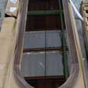 Arched Full Length Mirror with Solid Wood Frame, 71x32 Farmhouse Wall Mounted Floor Mirror with Stand, Vertical Hanging, Leaning Standing for Bedroom, Living Room, Brown