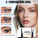 Heated Eyelash Curlers - 2 in 1 Clip- Type Heated lash Curler Best Seller Electric Eyelash Curler LED Display 3 Temp Settings for Makeup Tools USB Rechargeable Natural Curling 24H Long Lasting 4A