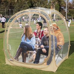 EighteenTek Pod All Weather Sports Tent - Instant Tent Shelter - Outdoor Bubble Tent 1-6 Person - Rain Tent Camping Sun Shelter Pop Up - Clear, Patent Pending Protected Design