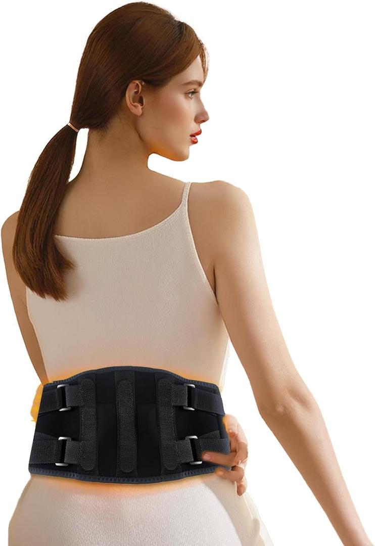 Cordless Heating Pad with Massager,Rechargeable Back Warmer for Back Pain and Period Cramps Relief,Auto Shut Off,Great Christmas Gift for Mens,Ideal White Elephant Mens Gifts for Family or Friends