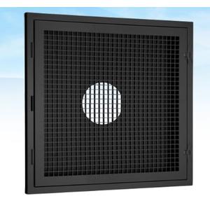 2'x2' Lay-In Return Grille with Egg Crate Filter Grid (1 Pack, Black)