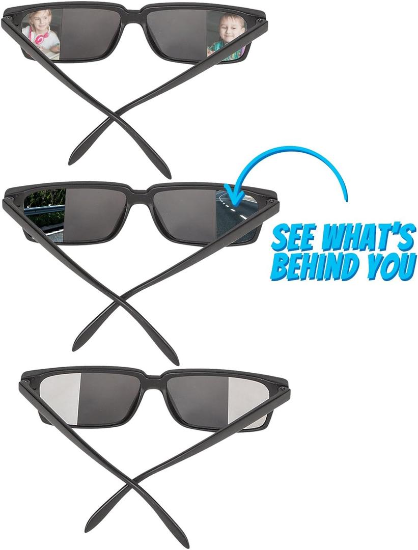 Spy Glasses for Kids in Bulk - (Pack of 3) Spy Sunglasses Rear View to See Behind You, for Fun Party Favors, Spy Gear Detective Gadgets Gift for Boys & Girls Great for Goodie Bags, Carnival Prizes