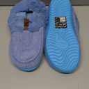 COFACE Women's Memory Foam House Slippers Arch Support Moccasin Winter Shoes Ladies Warm Fuzzy Faux Fur Collar With Indoor Outdoor Rubber Sole, US 11