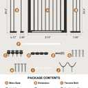 Baby Gate for Indoor Stairs & Doorways: Wide Expandable 27.9-42.1" Metal Safety Gate - Toddler Pets 30" Tall Dog Gate with Easy Install Pressure Mount Dual Lock & 2-Way Swing, Black.