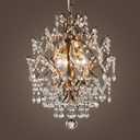 AGV LIGHTING CH007 Crystal Chandeliers, Modern Style Pendant Light Fixture with 1-E26-Light Socket, Perfect for Living Space, D13 x H16, Adjustable Chains 59", Brass Finish