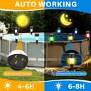 Honoson 24 Pcs Solar Pool Side Lights for Above Ground Pools with 1 Hanging Storage Bag Outdoor Swimming Pool Fence Decoration Accessories Waterproof LED Colorful Light
