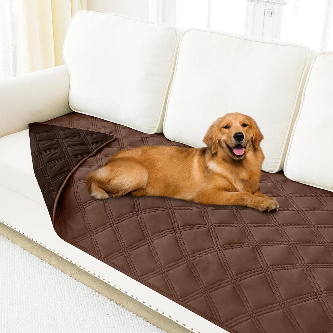 Smiry Waterproof Dog Bed Cover Blanket 30x70, Soft Reversible Pet Blanket, Washable Leakproof Cats Dogs Couch Cover for Sofa, Couch, Furniture, Brown/Chocolate