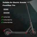 9.5x2.50 Scooter Tires, 9.5 Inch Tubeless Tire, Front Rear Wheel Replacement Scooter Tire, Self Repairing with Valve for NIU KQi3/Pro/Max Electric Scooter Accessories, Non-Slip, Shockproof (1 Pack)