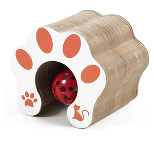 Magic Organ Cat Interactive Scratcher Cardboard with Bell Ball, Foldable & Changeable Accordion Shape Exercise Anxiety Relief Toy for Indoor Cats Toy (1 PCS)