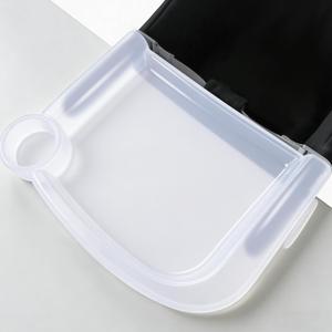 Clear Plastic Baby Dining Tray for Ingle-sina Fast Table Chair Portable Clip-On Feeding Tray for Hook-On High Chair for Home & Restaurant Use, Dishwasher Safe & BPA Free, 17.5"D x 12.5"W x 2.5"H