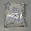 Extra Long Blue Shower Curtain Floral Cotton Linen Cottagecore Shower Curtain for Bathroom 90" L x 72" W