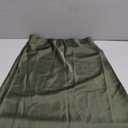 Womens Satin Silk Maxi Slit Skirt Elastic Waistband Maxi Long Satin Slit Skirts for Women (Medium, Army Green)