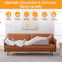 Ruqmuis Leg Elevation Pillow for After Surgery, 10inch Foam Leg Elevating Pillow for Swelling and Blood Circulation, Leg Wedge Pillow for Sleeping, Knee Pillow for Knee Hip Ankle Pain Relief, Grey