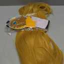 morvally Blonde Princess Cosplay Synthetic Wig with Crown and Earrings for Adult Women Long Wavy Costume Wig Set for Halloween Party (Adults Blonde)