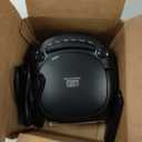 Boombox CD Player Portable Cassette Player with CD MP3 Bluetooth AUX TF/USB AM/FM Radio AC/DC Powered with Remote Control, Headphone Jack, Stereo Sound for Home, Kids, Gift(Black)