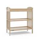 Graco Benton Changing Table with Bonus Water-Resistant Changing Pad (Driftwood) - GREENGUARD Gold Certified, Includes Diaper Change Pad with Safety Strap, 2 Open Storage Shelves for Organizing