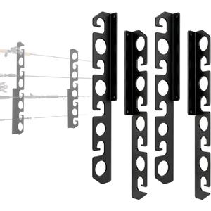 WIPHANY Fishing Rod Racks Wall or Ceiling Fishing Rod/Pole Rack Holder Storage Hook Holds Fishing Rods Wall Mounted for Garage Cabin and Basement (Black-Classic Store 16 rods)