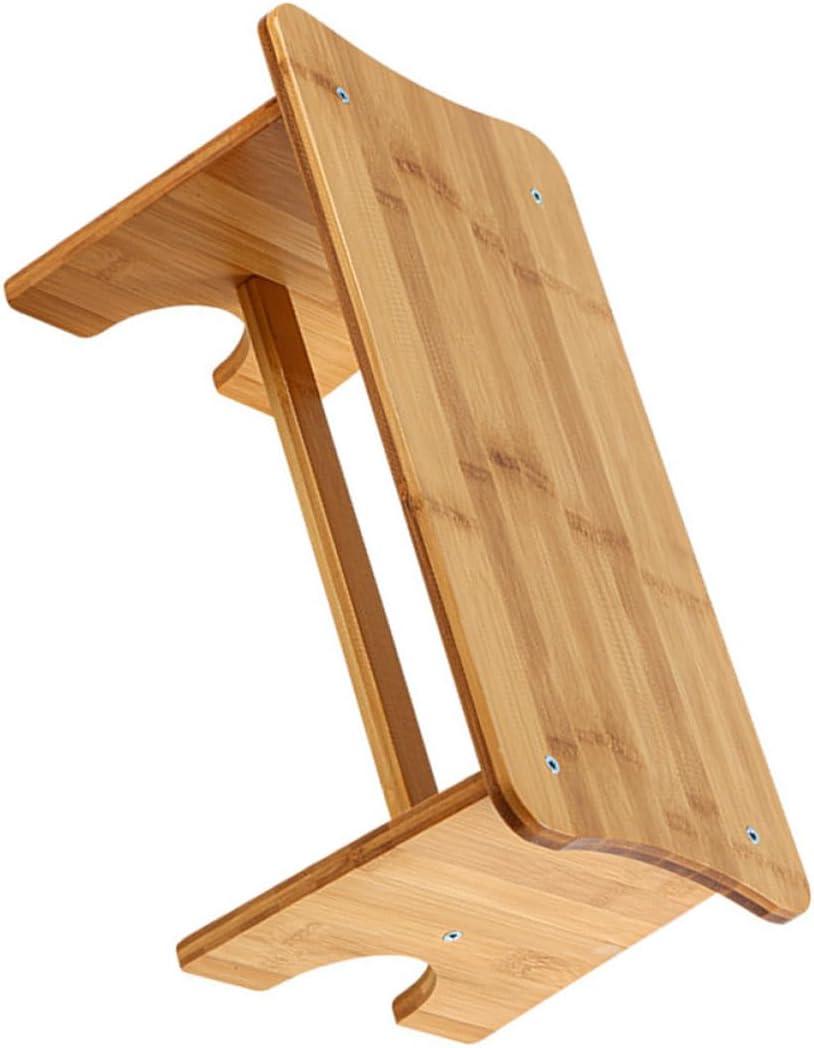 Happyyami Wooden Toilet Stool Non- Step Stool for Adults Footstool for Bathroom and Office Sturdy Design Strong Load-Bearing Capacity and Stable Use