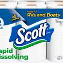 Scott Rapid-Dissolving Toilet Paper, 12 Double Rolls, Sustainable, Septic-Safe, Toilet Paper