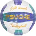 Wisdom Leaves Volleyball Official Size 5,Soft Volleyball for Kids,Youth,Adults Indoor Outdoor Beach Park Games PlayBest Gifts  (green purple-Dot)