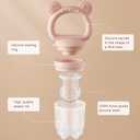 2 Pack Silicone Baby Fruit Feeder with Mini Freezer Tray, Breastmilk Popsicle Molds for Baby Teething Relief, Fresh Food Feeder for Safe Infant Self Feeding, Extra Food Pouches - Pink