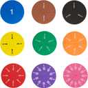 Office Depot Brand Magnetic Fraction Circles, Assorted Colors, Pre-K, Set of 51 Circles