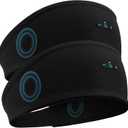 Sleep Headphones Bluetooth Headband for Side Sleeper 2 Pack, 17H Playtime, Wireless Headband Headphones with HD Stereo Speakers for Workout,Running,Yoga, Ideal Gifts for Men, Women, Teens, Black  2