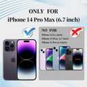 ankofave Magnetic for iPhone 14 Pro Max Phone Case with 360 Spin Stand, Matte Luxury Metallic Luster, 3.0 mm Thick Protection Hard PC Scratch-Resistant Case for iPhone 14 Pro Max 6.7", Rose Red