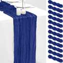 12 Pack Royal Blue 20x120 Inch Cheesecloth Table Runner 10FT Boho Gauze Rustic Gauze Cheese Cloth Table Runners for Wedding Party Baby Shower Birthday Banquet Spring Decor