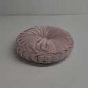 HLOVME Round Velvet Pillow for Couch Small Handmade Decorative Throw Pillow for Bed Bedroom 13.7 Pink