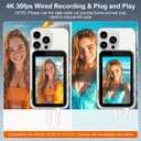 Phone Vlog Selfie Monitor Screen Wireless Magnetic Back Camera Monitor 4K 30fps Bluetooth Remote No Delay Rear Camera for Selfie Vlog Live Stream,