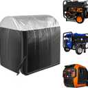 SAIKA Generator Cover 32*24*24 Inch for Outside Rainproof Portable Generator Shed for 5000-10000 Watt Generators Universale Tent Heavy Duty Protection with Arched Roof for Fast Rain Drainage - Black