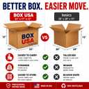 BOX USA Moving Boxes Holds 65lbs, 22"L x 17"W x 12"H (10-Pack) Large - Corrugated Cardboard Box for Shipping, Mailing, Packing, Packaging and Storage