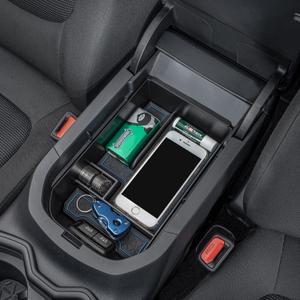 TOPINSTALL Blue Center Console Tray Compatible with 2019-2024 2025 Toyota RAV4 Accessories, Armrest Box Organizer Insert ABS Plastic Storage Box