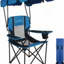 FAIR WIND Portable Canopy Camping Chair 380 LBS Capacity Heavy Duty Oversized Folding Lawn Chair with Sunshade for Beach, Fishing, Sports & Outdoors, 1 Pack