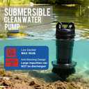 1.6HP Submersible Sump Pump, Automatic ON/OFF, 6300 GPH High Flow, 36ft Max Head, for Dirty Water Removal, Flooded Basement, Swimming Pool Cover, Hot Tubs, Lightweight Aluminum (1.6HP/36FT)