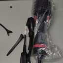 Hair Dryer Brush Blow Dryer Brush in One, Upgraded 4 in 1 Hair Dryer and Styler Volumizer with Negative Ion Anti-frizz Ceramic Titanium Barrel Hot Air Hair Straightener Brush (Black/Pink)