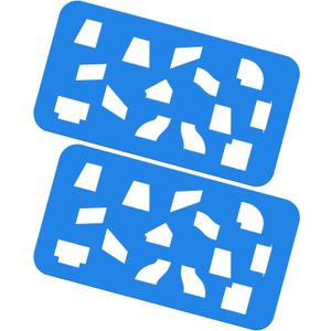 4 x 2 Pcs Sheet Metal Duct Fitting Template Stencils Reusable for Drawing Up Sheet Metal Fitting