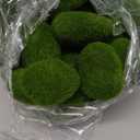 TIHOOD 40PCS Artificial Moss Rocks (4 Sizes), Green Moss Decor for Floral Arrangements, Fairy Gardens and Crafting