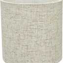 Aspen Creative 31196A Transitional Drum (Cylinder) Shaped Construction Beige 5" Wide (5" x 5" x 5") Clip ON LAMP Shade