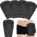 4 Pcs Black Ostomy Bag Cover Ostomy Pouch Cover Odor Control Stretchy Bag Washable Pouch Liner for Women Men Lightweight Care Protector Protective(2.8 Inch Diameter)