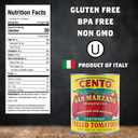 Cento Certified San Marzano Whole Peeled Tomatoes, 28 Oz (Pack of 6), Canned Plum Tomatoes in Thick Puree with Basil, Grown and Processed in Italy (EXP 12/31/36)