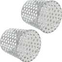 PATIKIL Gutter Guard Filter 3"-2.4", 2 Pcs PVC Termination Cap Mesh Screen Roof Vent Cover Stainless Steel Conical Exhaust Pipe Cover Downspout Guard Filter Strainer for Downspout