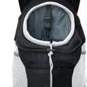 Fhiny Dog Carrier Backpack, Comfortable Doggy Front Backpack Pet Puppy Carrier Travel Pack with Breathable Head Out Design and Padded Shoulder for Walking Biking Hiking Camping (Medium: 5-8lbs, Black)