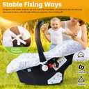 Orzbow Infant Car Seat Cover Liner, 100% Cotton Newborn Carseat Protective Cover, Breathable Prevent Wear & Dirt Suitable Travel Systems (0-12m), Easy to Clean, Machine Washable, White