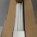 PAWLAND Free Standing Dog Gates for The House Stairs Doorways Indoor Foldable Wooden Small White Puppy Pet Gate Step Over Fence 60" W 24" H 3 Panels