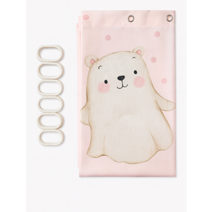 CINEKER Pink Cute Halloween Shower Curtain Sets for Bathroom 60Wx72H Ghost Girls Baby Shower Curtain Holiday Polyester Bathtub Curtain Bat Lovely Pumpkin Bathroom Decor with 12 Hooks